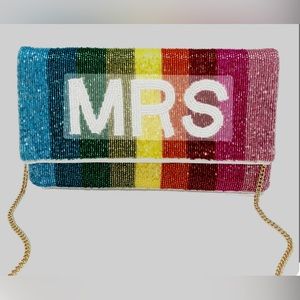 MRS. Beaded Clutch Purse